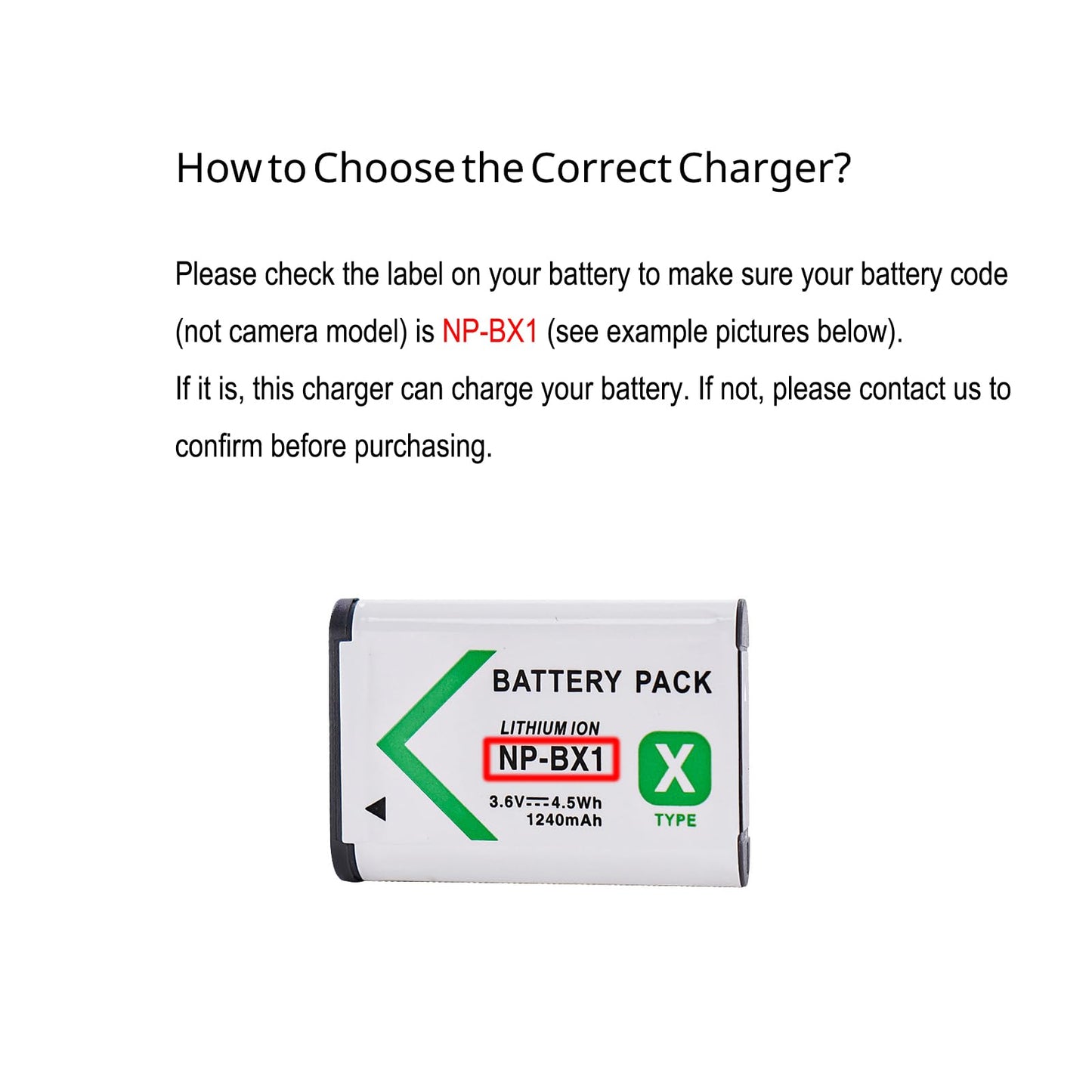 NP-BX1 NPBX1 Battery Charger for Sony Cyber-Shot DSC-RX1, RX100, HX300, HX350, H400, RX100M2, RX100M5