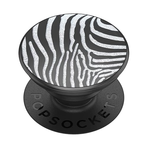 PopSockets Phone Grip with Expanding Kickstand, Enamel Graphic - Zebra
