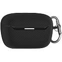 Geiomoo Silicone Cover for JBL Endurance Race 2 Case, Soft Flexible Scratch Resistant Protective Cover with Carabiner (Black)