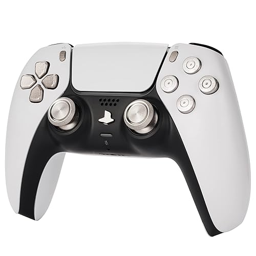 Avericht Metal ABXY buttons Dpad Thumbsticks for PS5 Controller, Metal Aluminum Bullet Buttons & Dpad & Analog stick Replacement Kit for PS5