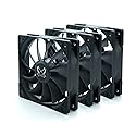 Kaze Flex 120 High Air Flow PC Case Fan, Fluid Dynamic Bearing,120mm x 25mm (3-Pack, PWN 4-pin, 1500RPM)
