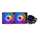 Thermalright Frozen Prism 240 Black ARGB AIO Water Cooler,Liquid CPU Cooler, 2×120mm PWM Fans Water Cooling System,1850RPM High Speed,Compatible