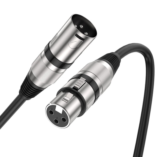 MOSWAG XLR Cable 6.6FT/2M 3 Pin Balanced XLR Male to Female Microphone Cable Noise Cancelling Mic Speaker Cable for Power Amplifier Audio Sound