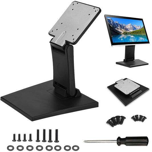 Monitor Stand, Adjustable Folding Metal LCD TV Desk Stand with VESA Hole14-27 Inch for Flat LED Monitor Screen/Industrial Control/Touch Monitors/Ktv