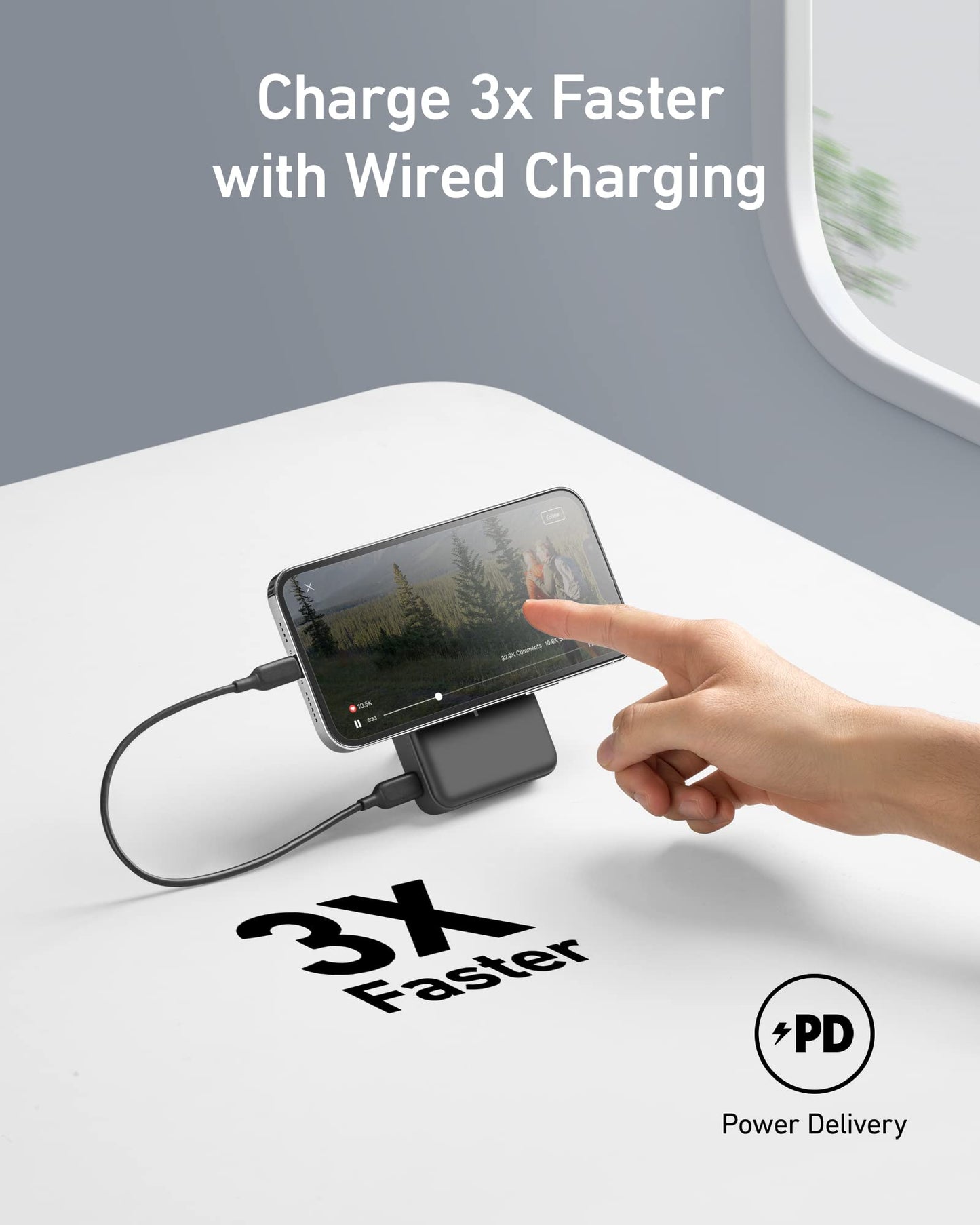 Anker 633 Magnetic Power Bank with Stand, 10,000mAh Portable Charger