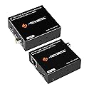 J-Tech Digital Analog & Digital Audio Extender Converter Over Single Cat5e/6 (PoC) up to 1640 FT | 3.5mm + Optical SPDIF + Coaxial [JTECH-AET1000B]