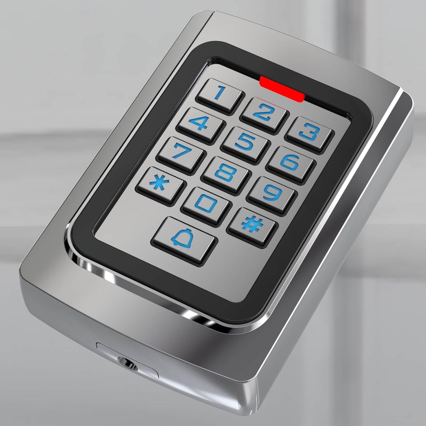Door Access Control Keypad, Stainless Steel Outdoor IP68 Waterproof, 2000 Users, Wiegand 26-bit Input/Output, Tuya App Remote Control, RFID Card & PIN