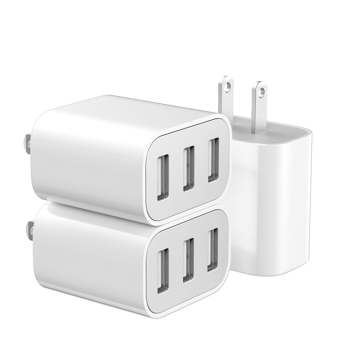 3-Port USB Wall Charger,Compatible with iPhone 14/13/12/11 Pro Max,Mini,SE,XR,XS MAX,XS, X,8 Plus, iPad Pro, Air, Mini,Samsung Galaxy S5 S6 S7