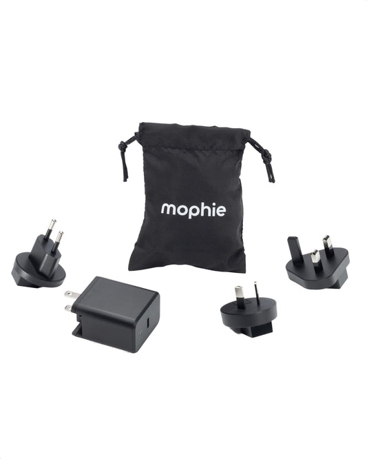Mophie Speedport 40 Travel USB-C GaN Charger - 40W European Travel Plug Adapter for Phones, Tablets, Laptops, International Power Adapter with UK EU