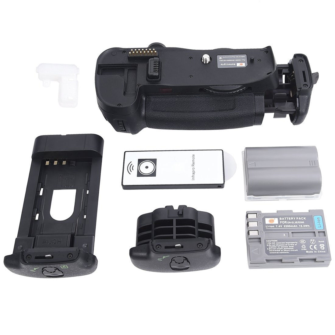 DSTE Pro IR Remote MB-D10 Vertical Battery Grip + 2X EN-EL3E Battery Compatible with Nikon D300 D300S D700 D900 SLR Digital Camera