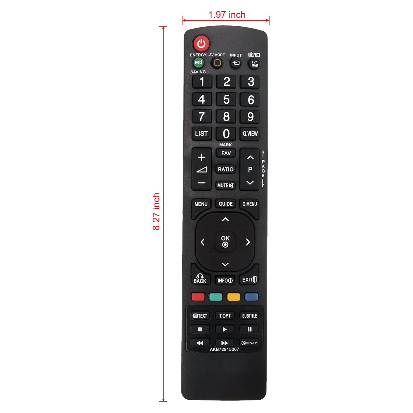 AKB72915207 Replaced Remote fit for LG LCD LED Plasma TV 42LD420 32LD465 32LE3300 37LD450 37LD465 42LD420 42LD450 42LD465 47LD420 47LD450 32LE5300