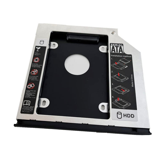 DY-tech 2nd HDD SSD Hard Drive Enclosure Caddy for HP EliteBook 2530p 2540p with Faceplate Bezel and Mounting Bracket