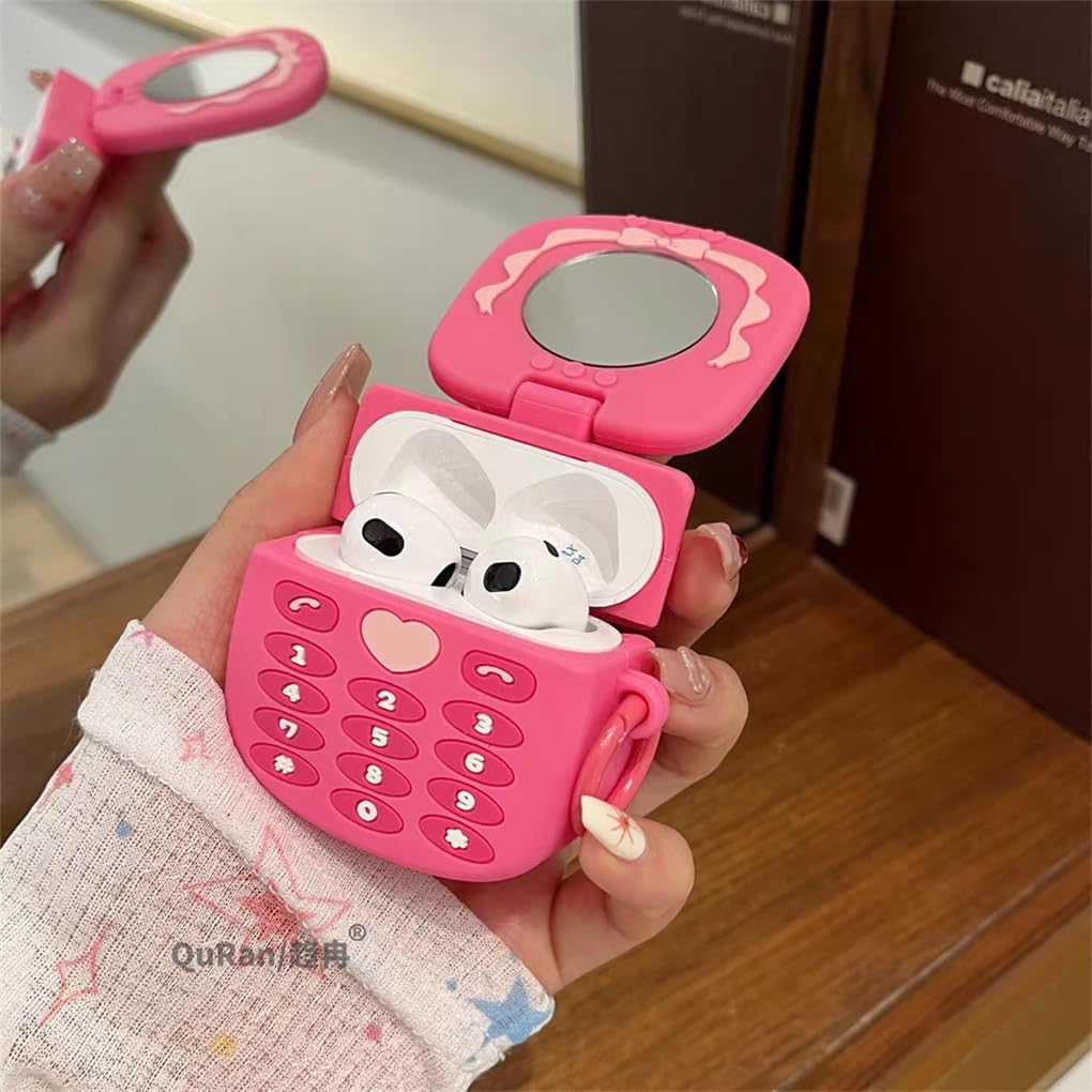 Cute Case for AirPods 4 Case Cover 2024 with Cleaner kit,Airpods 4 Cases Women Anti-Drop Silicone iPods 4 Earbuds Accessorie Charging Cases Girl