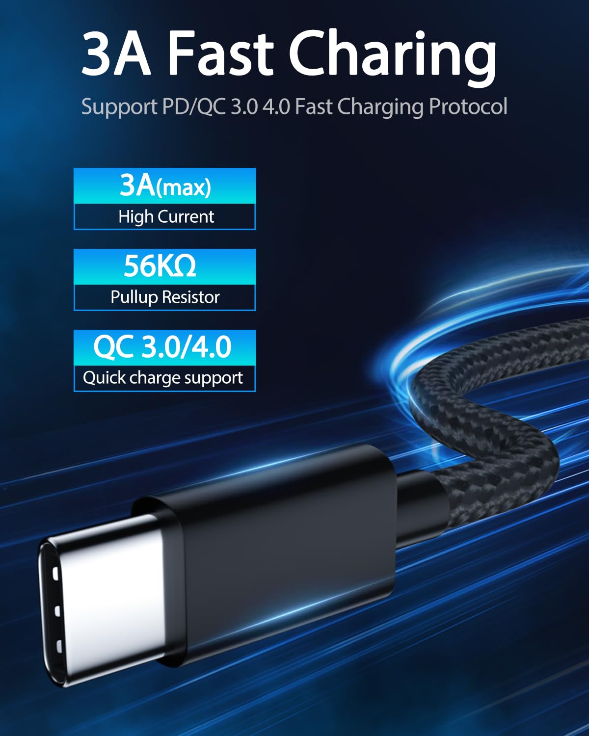 2-Pack 6FT USB-C Charger Cable for Motorola Moto G Fast/G Power/G Pure/G Stylus 5G,Moto G9 G8 G7,G7 Play,G7 Plus,G7 Power G6,G6 Plus X4 Z3 Z2 Play Z