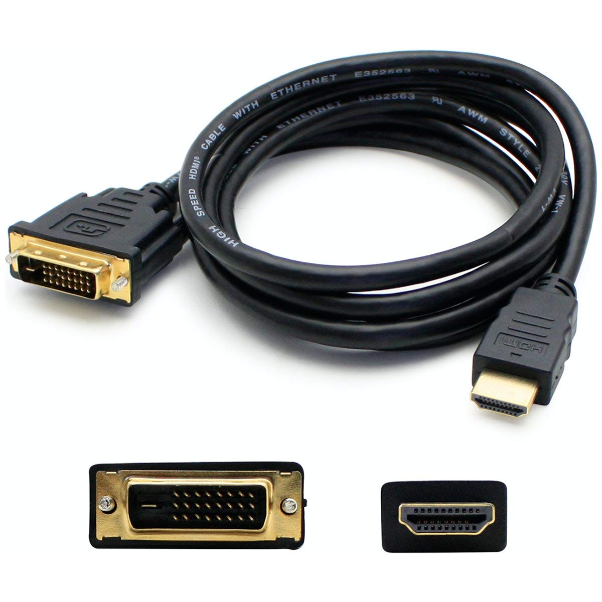 ADDON 15FT Micro-HDMI Male to DVI-D Male Black