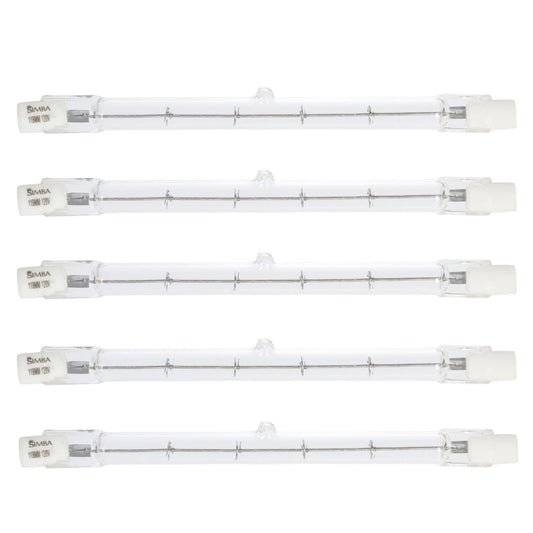 Simba Lighting Halogen R7S 118mm T3 150W Dimmable 1500lm 120V 2700K, 5 Pack