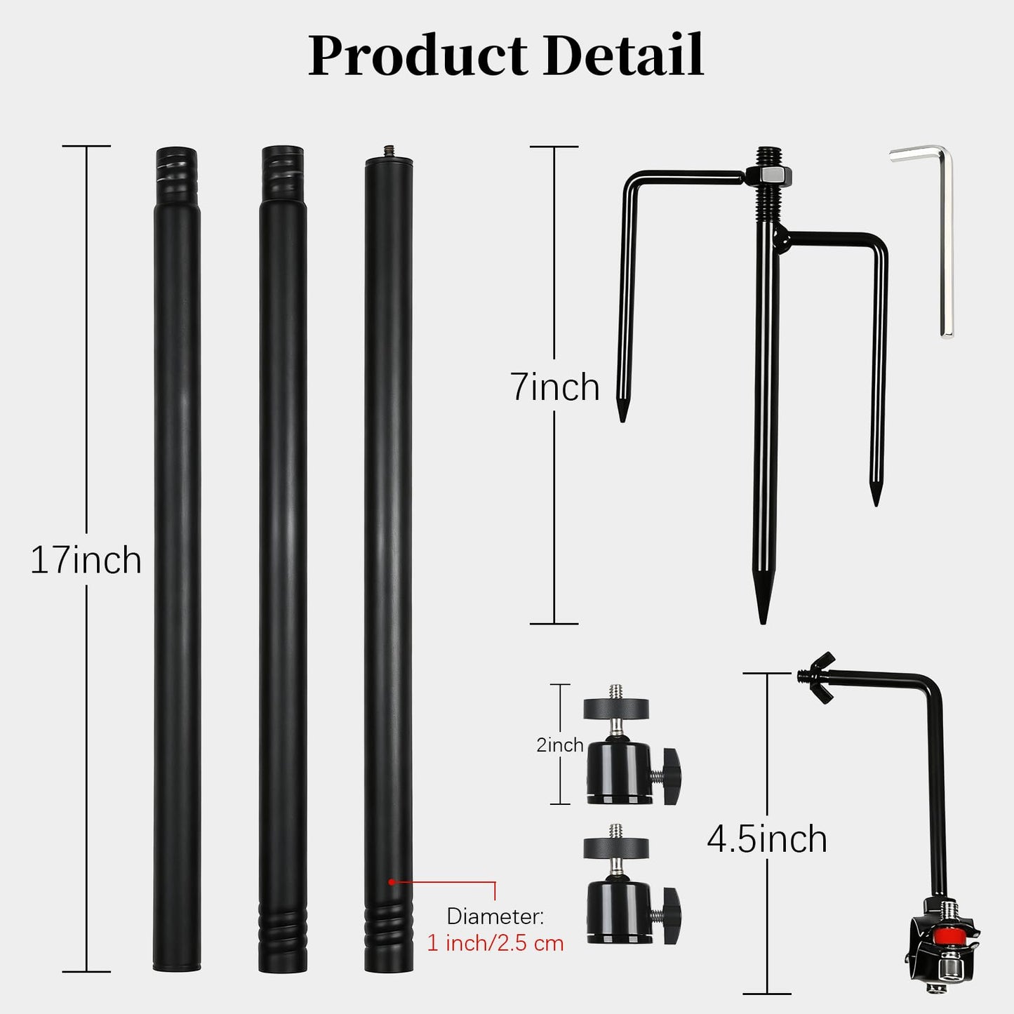 Xtellar 56'' Heavy Duty Trail Camera Mount with Solar Panel Arm - 2-in-1 Adjustable Steel Ground Stake, 360° Swivel Mounts, 3-Spike Base