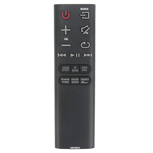 AH59-02631A Replacement Soundbar Remote Control fit for Samsung Sound Bar HW-H450 HW-HM45 HW-HM45C HWH450 HWHM45 HWHM45C HW-H450/ZA HW-HM45/ZA