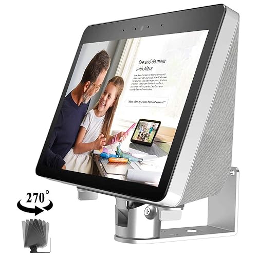 ATOPHK Ech_ooo Show 10.1 Wall Mount Stand Horizontal 270 Degrees Rotation Longitudinal Angle Change Base White ?Not fit The Ech_ooo Show 8 & Ech_ooo