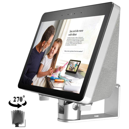 ATOPHK Ech_ooo Show 10.1 Wall Mount Stand Horizontal 270 Degrees Rotation Longitudinal Angle Change Base White ?Not fit The Ech_ooo Show 8 & Ech_ooo