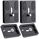 VIZEMO Camera Quick Release Plate PU50 2 Pieces QR Small Plate with 1/4"-20 Screw,Tiny Universal Quick Release Plate for Arca Swiss Standard Clamp
