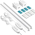 GLVSAE Under Cabinet Lights, 12 Inch Plug in Under Cabinet Lighting, LED Closet Lights, 6000K Cool White Light, Ultra Thin Dimmable Light Bar