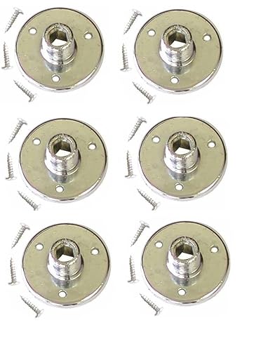 Audio2000'S AST4264X6 6-Pack Chrome Microphone Gooseneck Table Mounts with 5/8" X 27 Threads and Mounting Screws