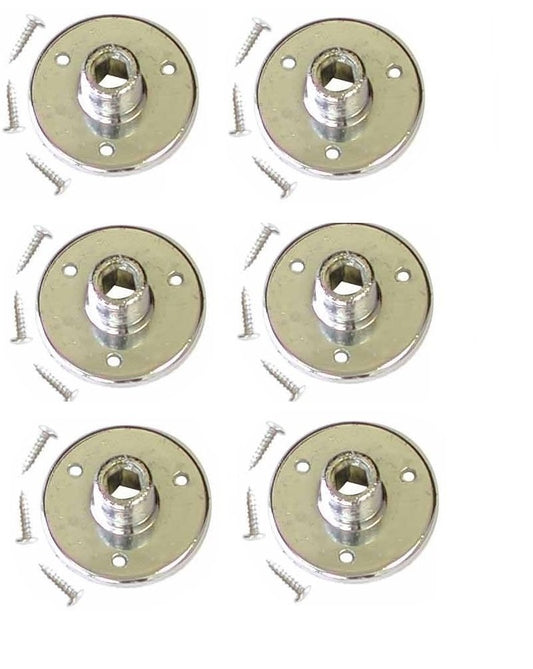 Audio2000'S AST4264X6 6-Pack Chrome Microphone Gooseneck Table Mounts with 5/8" X 27 Threads and Mounting Screws