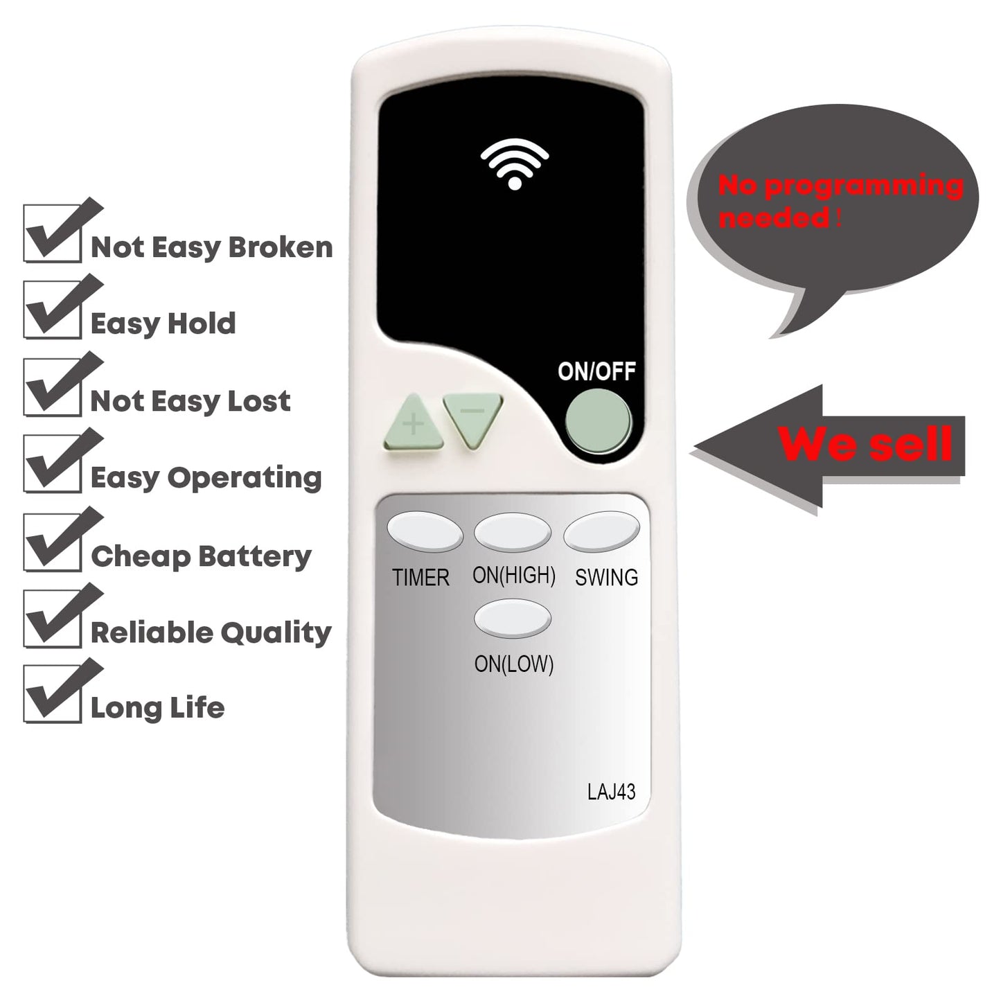 Replacement Remote Control for Lasko LASK006 Upright Fan