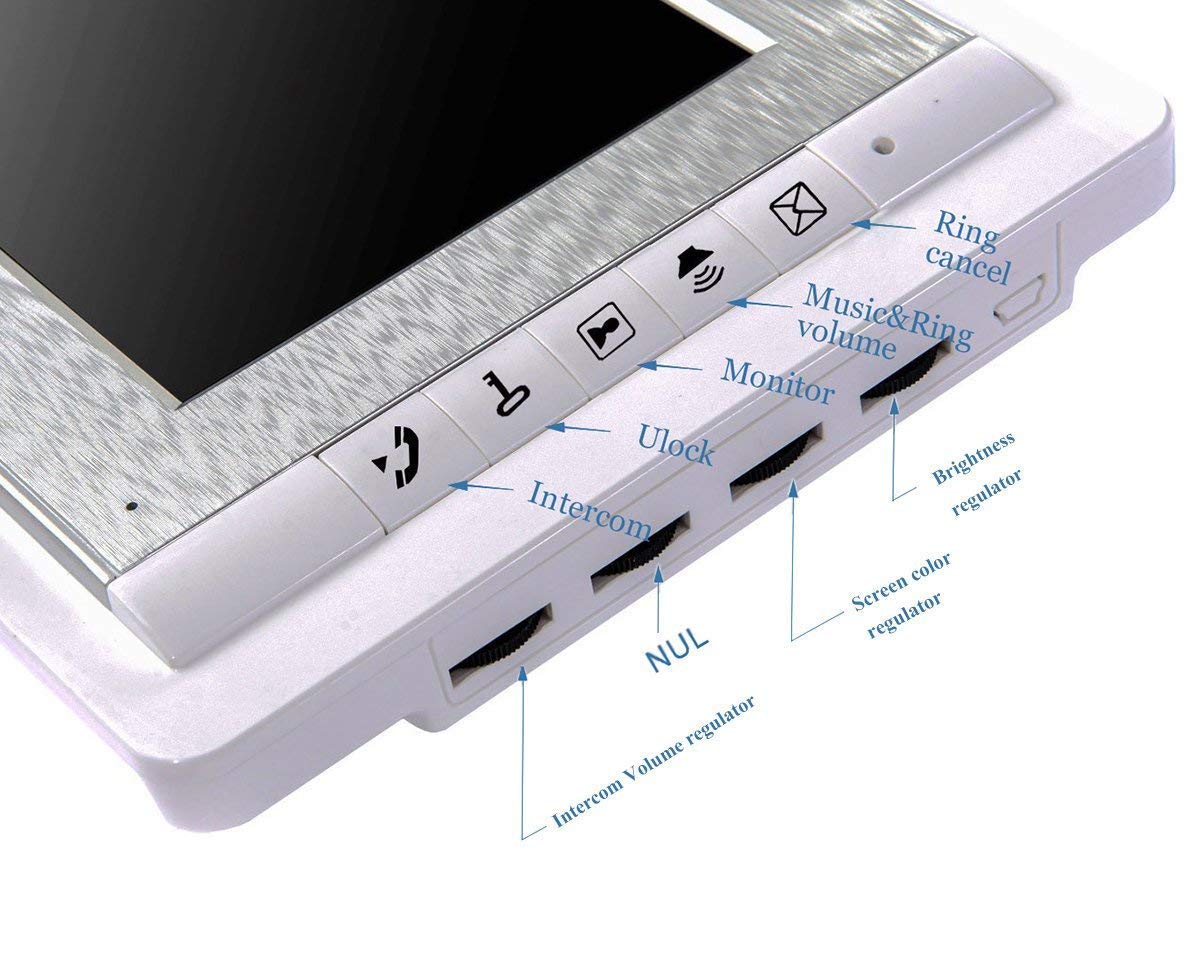 AMOCAM 12 Units Apartment Intercom Wired 7 Inch Monitor Video Intercom Doorbell Door Phone Audio Visual Intercom Entry Access System