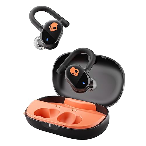 Skullcandy Push Play Active Wireless Earbuds, Bluetooth Headphones, Noise Isolating Fit, 34 Hrs Battery, Secure-Fit Over-Ear Hanger, Sweat Water…