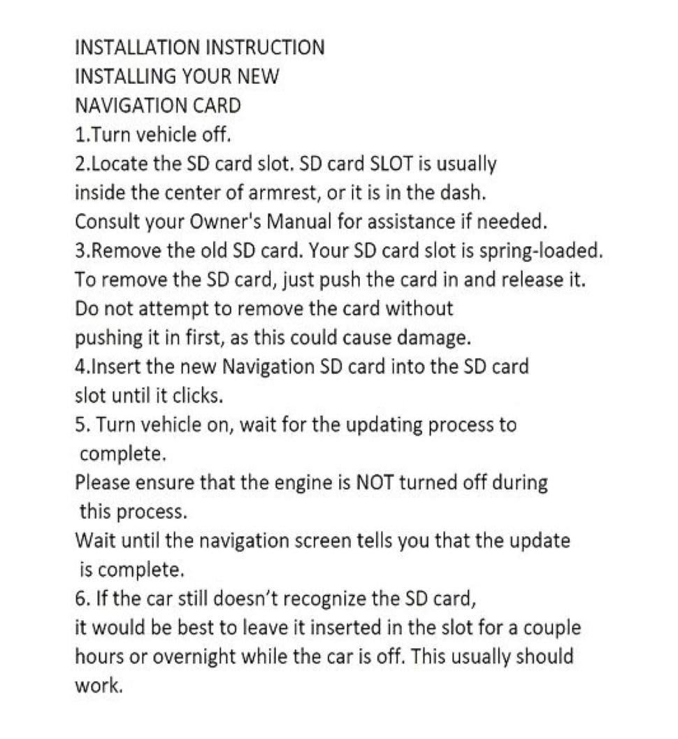 ARERCO Navigation map Update Sd Card Compatible with Toyota Yaris iA-2017, Scion iA-2016, Fiat 124- (2017-2020) sp*der, Lusso, Abarth/Rally