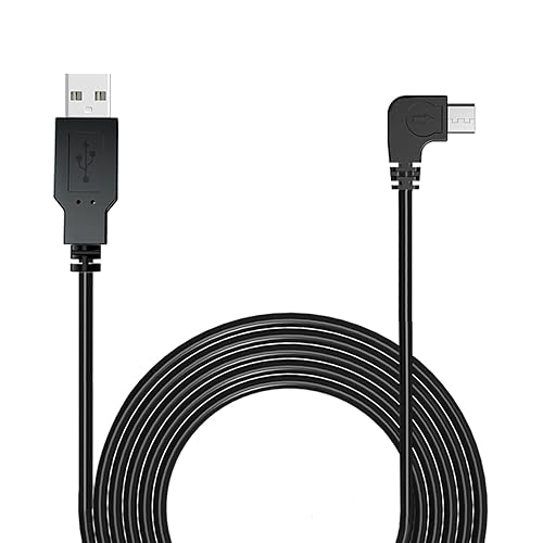 YQMAJIM Dash Cam Power Cord, 11 Ft Micro USB Charging Power Cable for Car Dash Camera Mirror Camera 90 Degree Angle Micro USB Cable