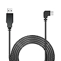 YQMAJIM Dash Cam Power Cord, 11 Ft Micro USB Charging Power Cable for Car Dash Camera Mirror Camera 90 Degree Angle Micro USB Cable