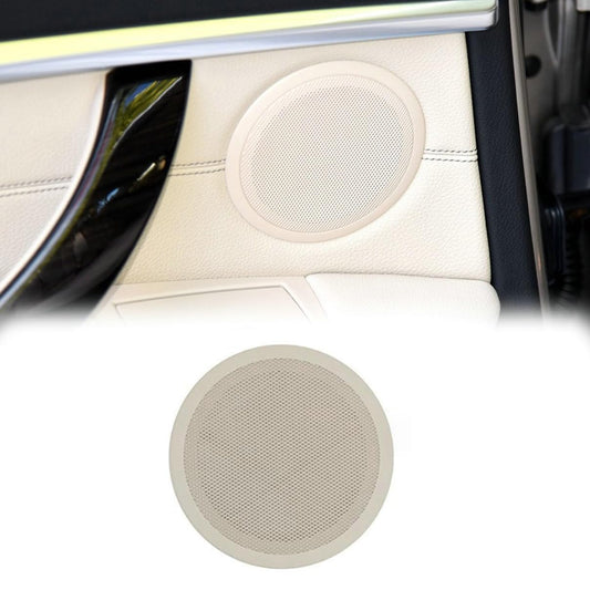 Front Rear Inner Door Panel Loudspeaker Cover Speaker Grille for BMW 3/4 Series M4 F30 F32 F82 2013 2014 2015 2016 2017 2018 2019 (Oyster)