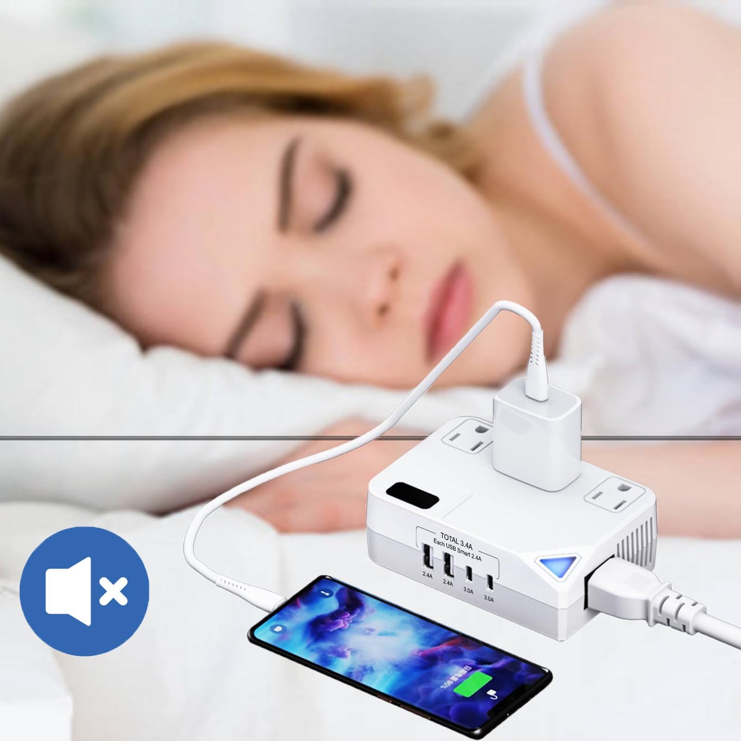 250W Conversion Plug, International Travel Converter with 2 USB and 2 USB-C Ports, lowering 220V to 110V for 100V-240V Areas and Different Countries…