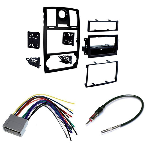 American Terminal AT99-6516B Fits Compatible with 2005-07 Chrysler 300 Double DIN Stereo Harness Radio Dash Kit
