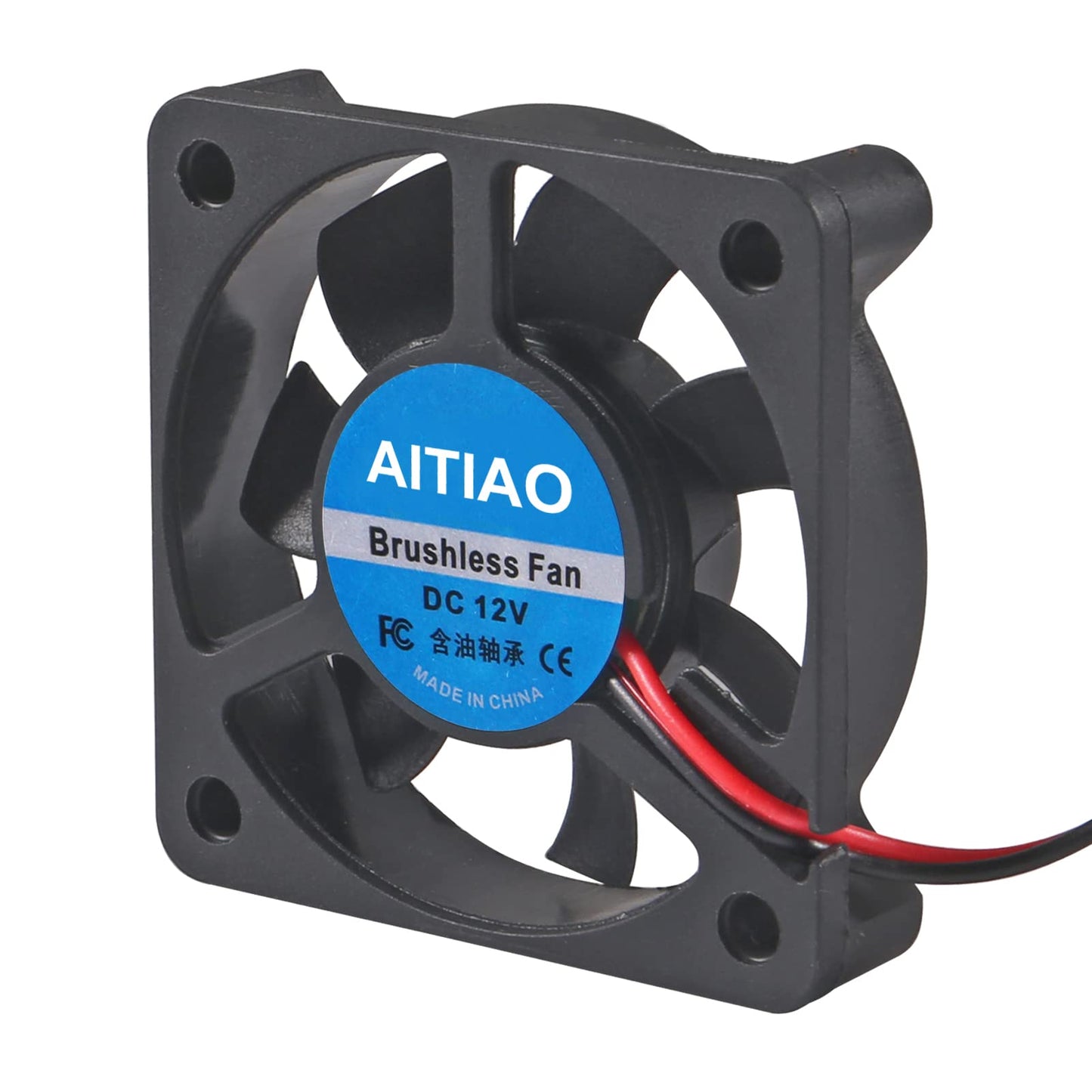 AITIAO 6Pcs 5010 Cooling Fan DC 12V 50mmx50mmx10mm Quiet Brushless Cooling Fan for 3D Printer Computer Case Fan DIY Cooling Ventilation Exhaust 2Pin