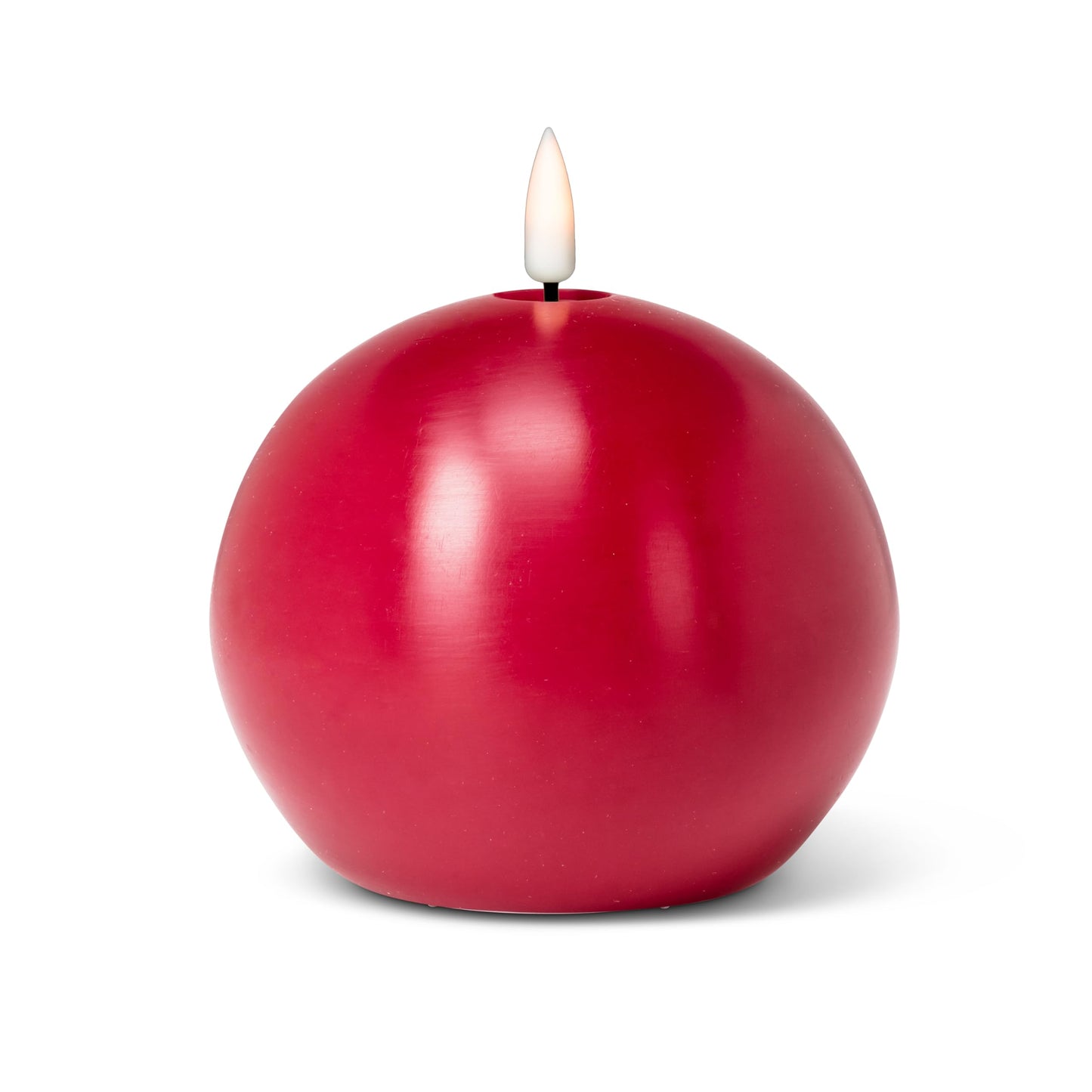 Abbott Collection Wax LED Flameless Ball Candle - Red