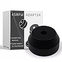 45 RPM Black Adapter Durable Solid Aluminum Center Adapter for 7 inch Records Vinyl 1