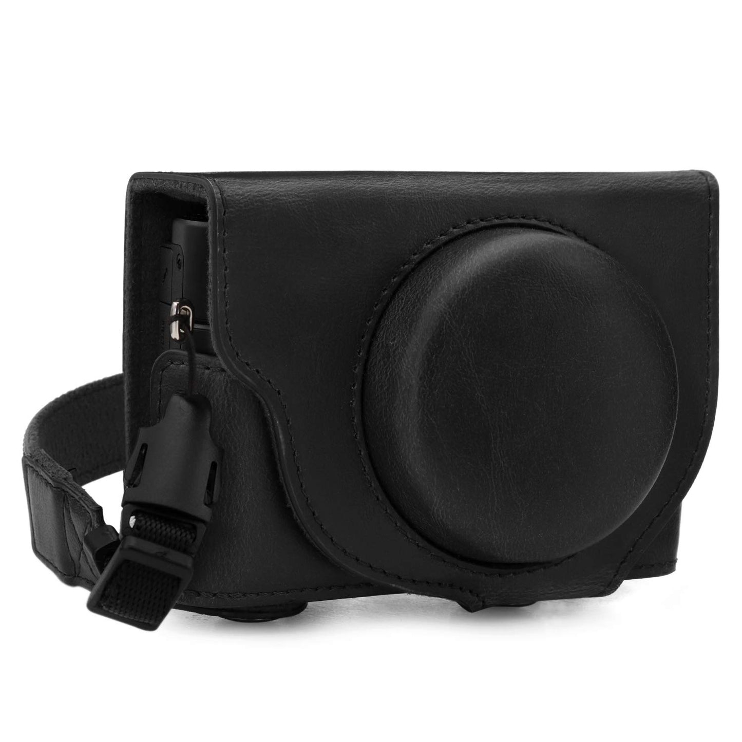 MegaGear MG1730 Ever Ready Leather Camera Case Compatible with Sony Cyber-Shot DSC-RX100 VII - Black