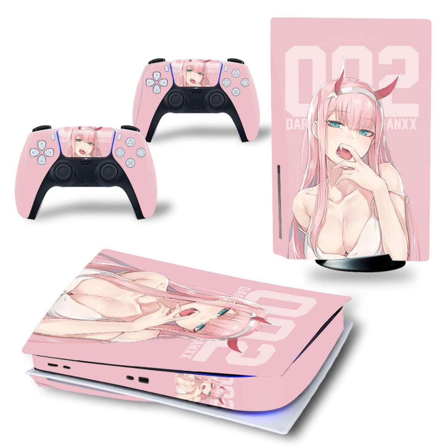 Full Set Skins Compatible with Ps-5 Disc Version,Protective Stickers for Ps-5 Disc Edition Console Controllers (3)