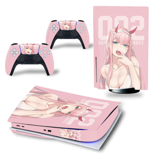 Full Set Skins Compatible with Ps-5 Disc Version,Protective Stickers for Ps-5 Disc Edition Console Controllers (3)