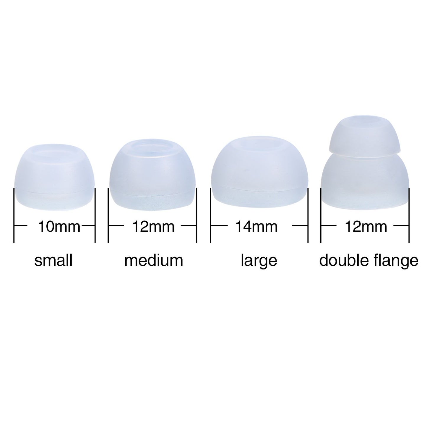 EBOOT 16 Pcs Earbud Tips Silicone Replacement, Noise Isolating Ear Bud Covers, Soft Anti-Slip Eartips, Multi Size S/M/L, Black & Clear