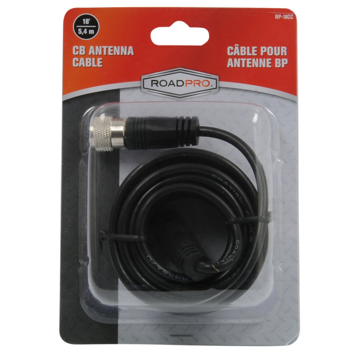 RG-58A/U Coaxial Cable w/Molded PL-259 Connectors (18 feet)