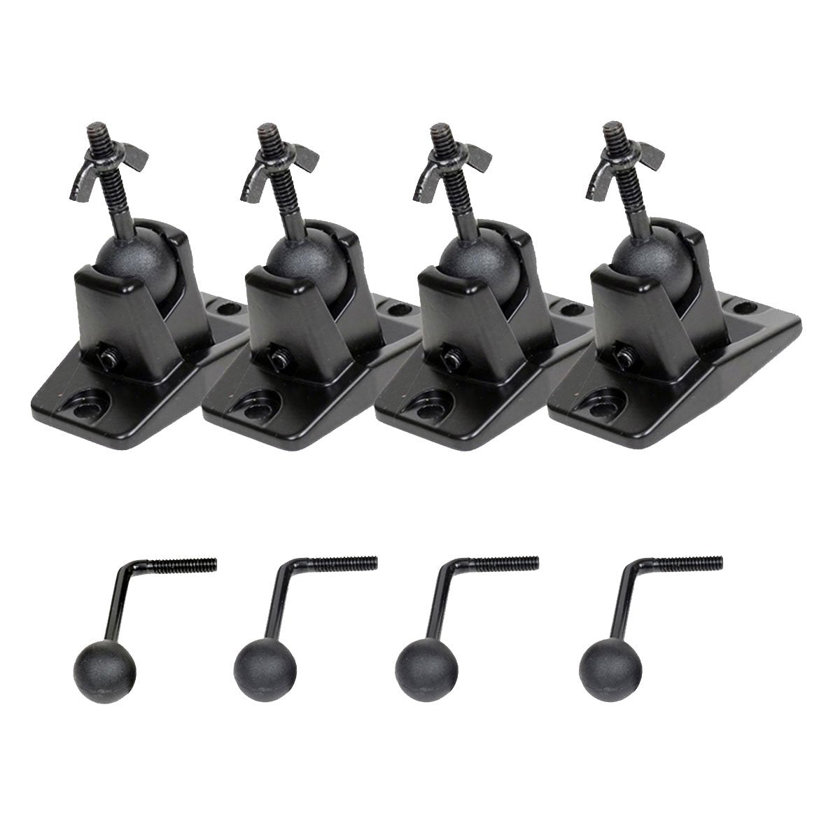 VideoSecu Universal Wall Ceiling Audio Mount for Home Theater Satellite Speaker - 4 Packs MS40B4 WN3