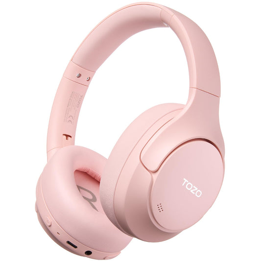 TOZO HT3 Hybrid Noise Cancelling Headphones, 90H Playtime Wireless Over Ear Bluetooth Headset, Spatial Audio AI Chat with 5 Mics, Supports Dual…