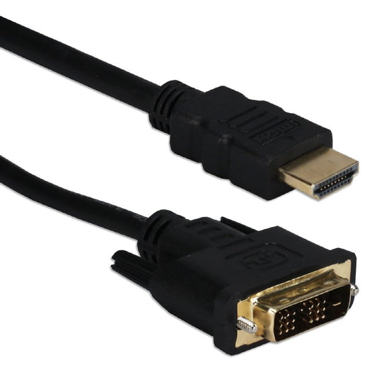QVS HDVIG-5MC 5M HDMI Male to DVI Male Cable