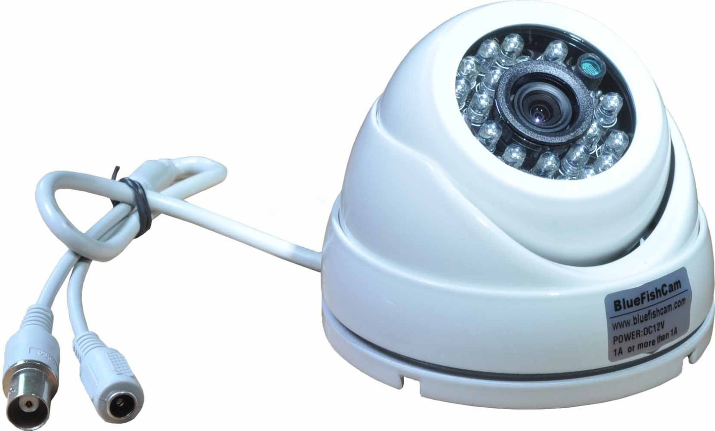 BlueFishCam 4.0MP AHD Camera,TVI,CVI 3-in-1 with OSD 3.6mm Lens 4MP 2K White Alluminum Dome CCTV Security Camera Waterproof Infrared 24 LED Night