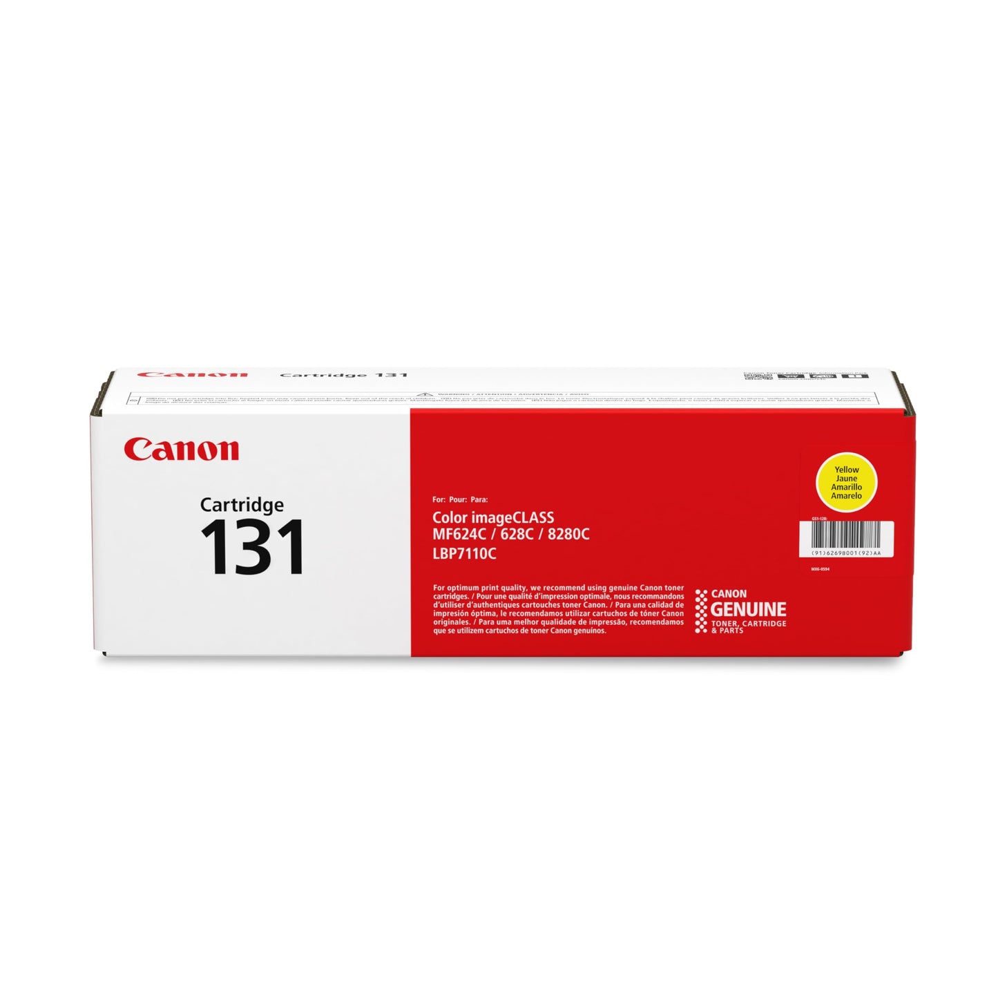 Canon Genuine 131 Yellow Toner Cartridge Compatible with MF620 Series, MF8280Cw, LBP7110Cw